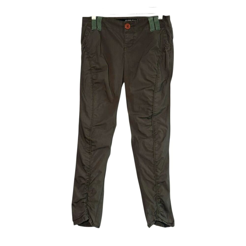 Guess Jeans dark olive green stretch Y2K pants size 29